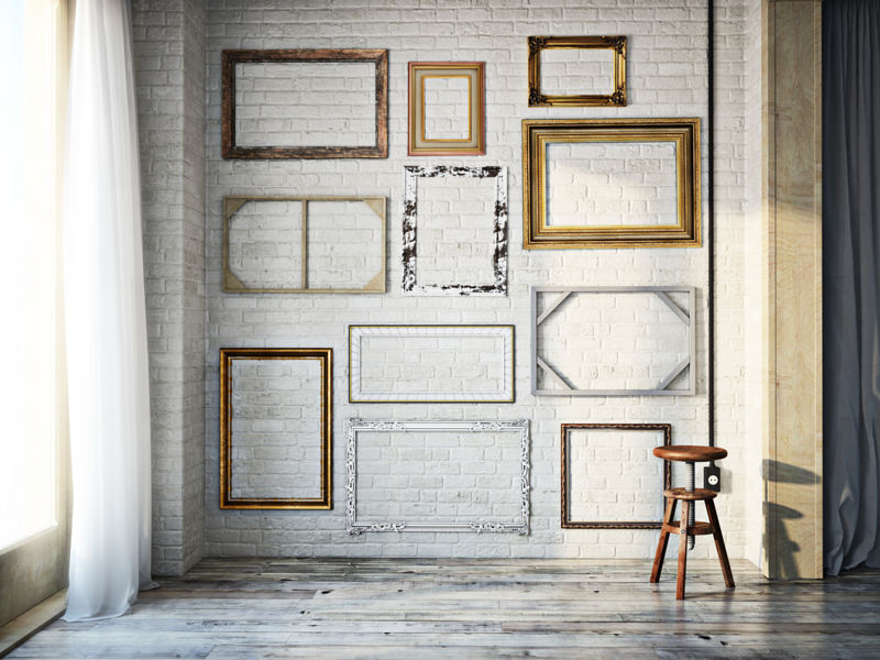 Bilderrahmen an einer Wand